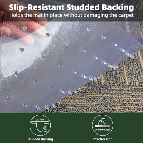 Office Chair Mat for Low-Pile Carpet 36" x 48", 2-Pack Office and H...