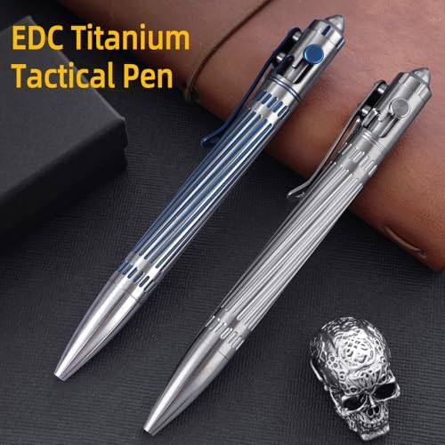 Cool Hand Titanium Alloy Bolt Action Pens, with a Refill, 5.35'' Silver