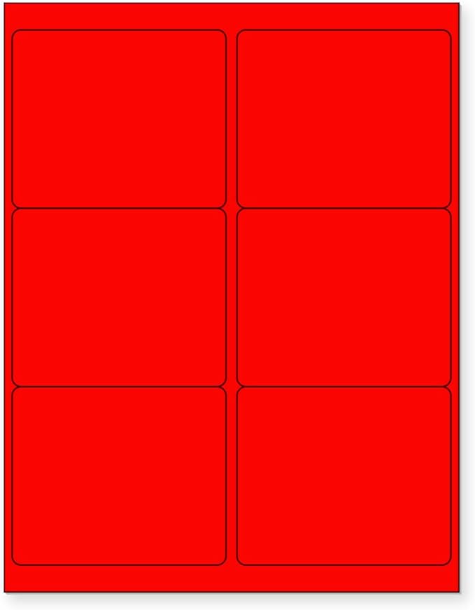 NextDayLabels - 8-1/2 x 11 Neon Color High Light Fluorescent Labels by NextDayLabels