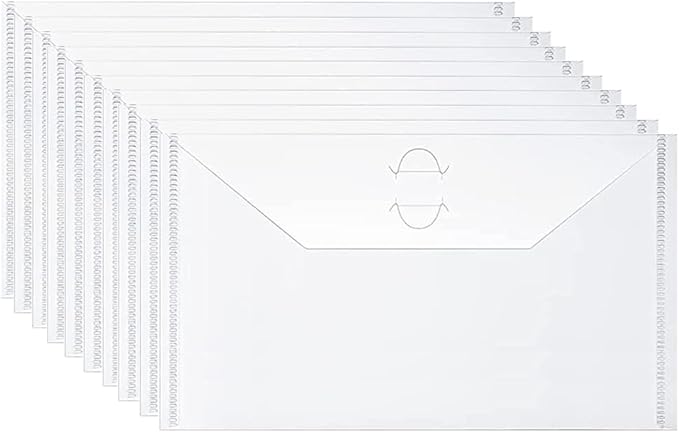 5.9 x 9.9 inch Large Stamp & Die Storage Pockets Resealable Clear Plastic Seal by Briartw
