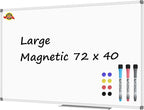Lockways Large 72" x 40" Magnetic Dry Erase Board by Lockways
