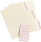 Avery File Folder Labels on 4" x 6" Sheets, Easy Peel, White/Red, Print & Handwrite, 2/3" x 3-7/16", 252 Labels (5201)