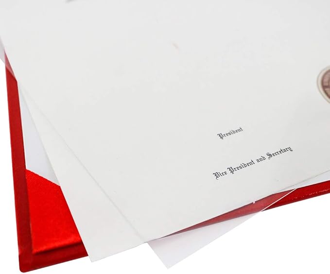 GraduationMall 8.5"x11" Smooth Padded Diploma Cover Certificate Holder Red - Image 5