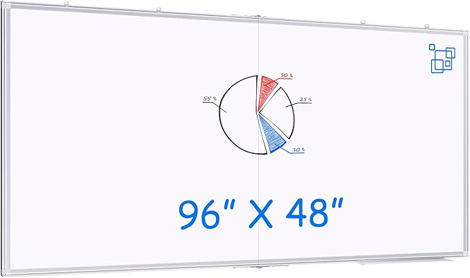 Magnetic Dry Erase Board 96 x 48 inches, Maxtek 4" x 8" Whiteboard by Maxtek