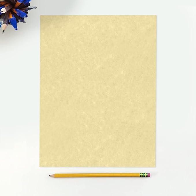 LUXPaper 8.5" x 11" Paper | Letter Size | Gold Parchment | 60lb. Text | 250 Qty - Image 3