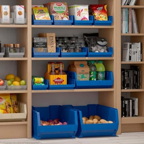 Akro-Mils 30124 Heavy Duty Plastic Shelf Bins, 24"x 4"x 4", Re...