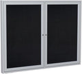 Ghent 48" x 60" 2-Door indoor Enclosed Recycled Rubber Bulletin Board, Shatter by Ghent