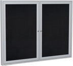 Ghent 48" x 60" 2-Door indoor Enclosed Recycled Rubber Bulletin Board, Shatter by Ghent