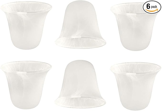 Eumyviv Bell Shaped Alabaster Glass Lamp Shade Replacement by Eumyviv