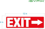 iSYFIX Exit Signs Stickers 2 Pack 12x4 Inch - Image 8