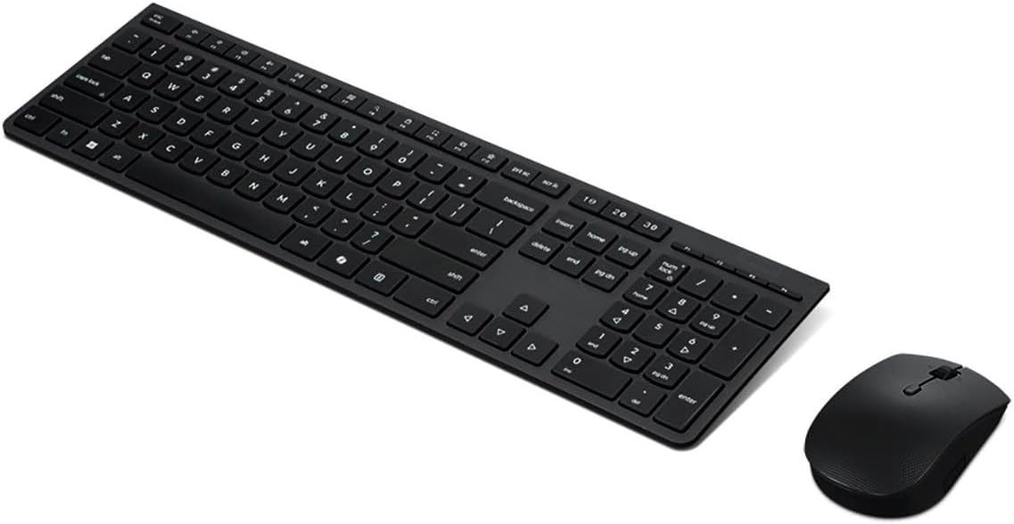 Lenovo Professional Wireless Rechargeable Combo Keyboard and Mouse -US English
