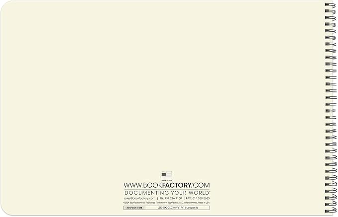 BookFactory Accounting Ledger Notebook/Large 3 Column Accounting Ledger - Image 4