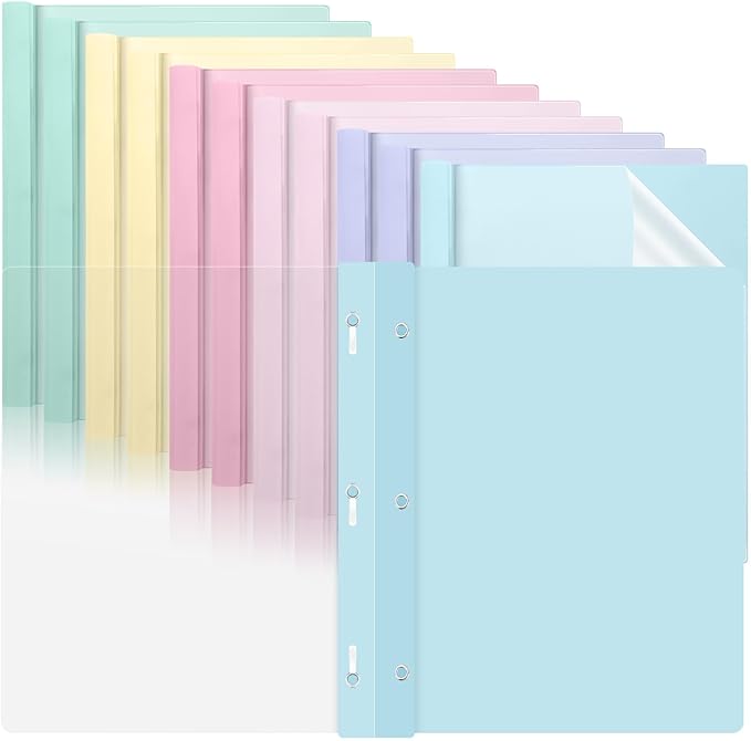12 PCS Pastel Plastic Report Covers by gisgfim