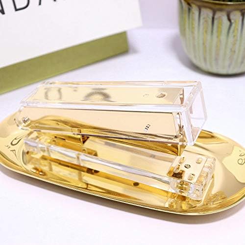 Buqoo Acrylic Stapler and Tape Dispenser Kit Desk Organize Accessories