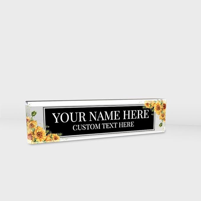 Signs ByLITA Floral Pattern Customized Nameplate | Harvest Sun Personalized - Image 9