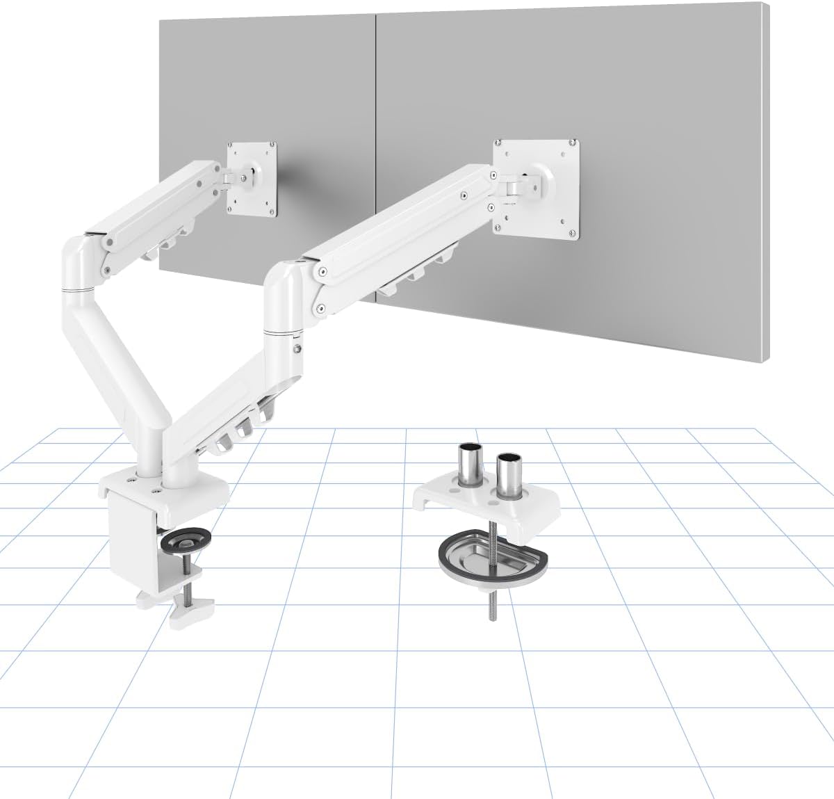 Flexispot Dual Monitor Arm, 17-32 Inch Monitor Mount up to 19.84 lbs, Fast In...