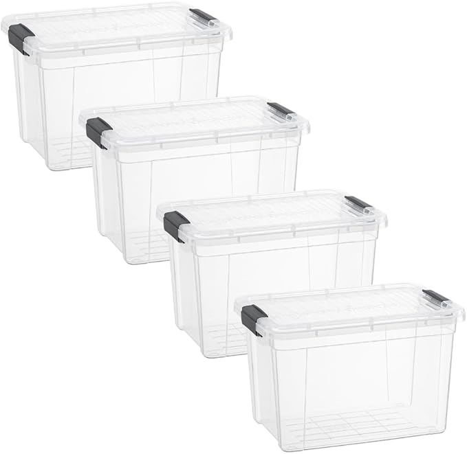 Superio Clear Storage Box with Lid, 2.5 Quart Plastic Container Bins - Image 3