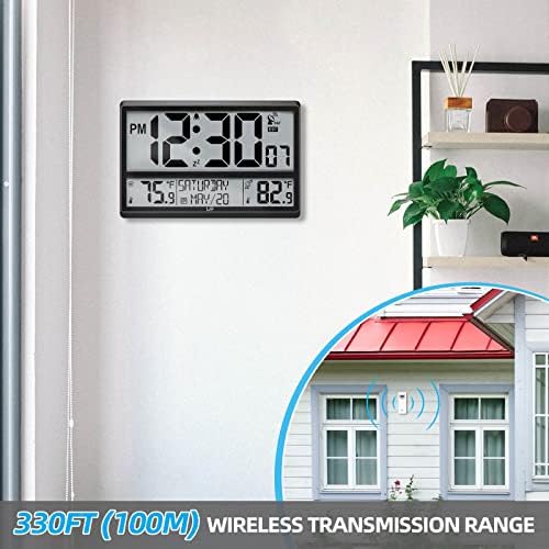 lff atomic clock 4.5" numbers, 15'' large display on a desk or shelf