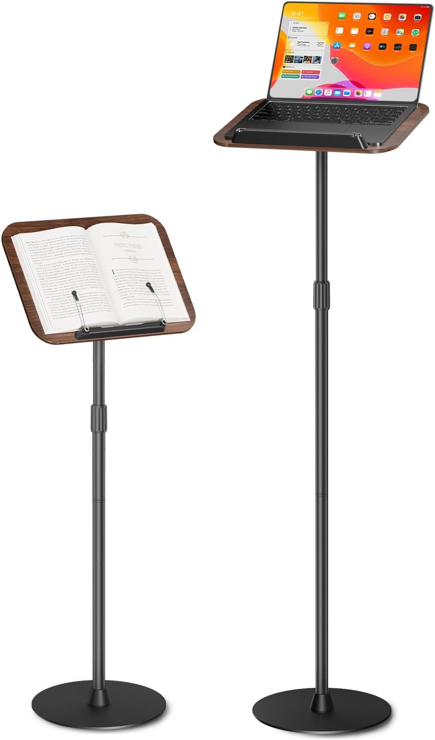Adjustable Floor Book Stand & Book Holder for Reading, Laptop, and Tablet...
