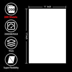 OcePor 200 Sheets White Cardstock 11” x 17”, 92lb/250gsm Card Stock, Thick Card - Image 2