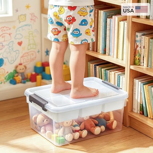 citylife 17qt clear craft organizers and storage box, view 9