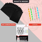 Raimarket 200 Sheets Black Carbon Paper - Image 2