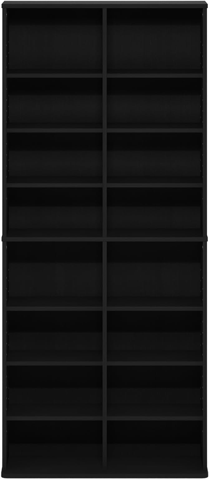Furinno Jaya DVD Shelf, 16-Shelf Wide CD Rack, Media Shelf - Image 6