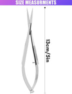 Cross Edge Spring Scissors 5 Inch straight Stainless Steel Precision Eyebrow & - Image 4
