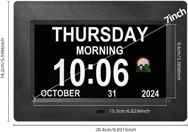 Memwake 7-Inch Digital Watch, Large Font Display, 3 Display Modes, Many Alarms - Image 6