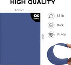 100 Sheets 65lb Blue Cardstock 8.5 x 11 Pastel Paper, Goefun Navy Blue Card - Image 2