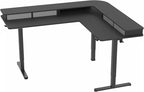 VIVO Electric Mobile Corner 75 x 63 inch 2 Tier Stand Up L-Shaped Desk - Image 9