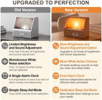2026 upgraded sunset alarm clock，knob brightness & volume, front angle view
