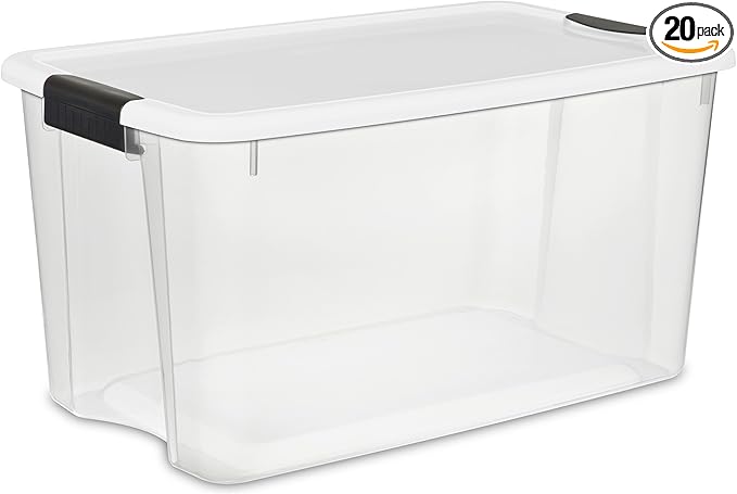 Sterilite 20-Pack Ultra Latching Box, Storage Bins by Sterilite