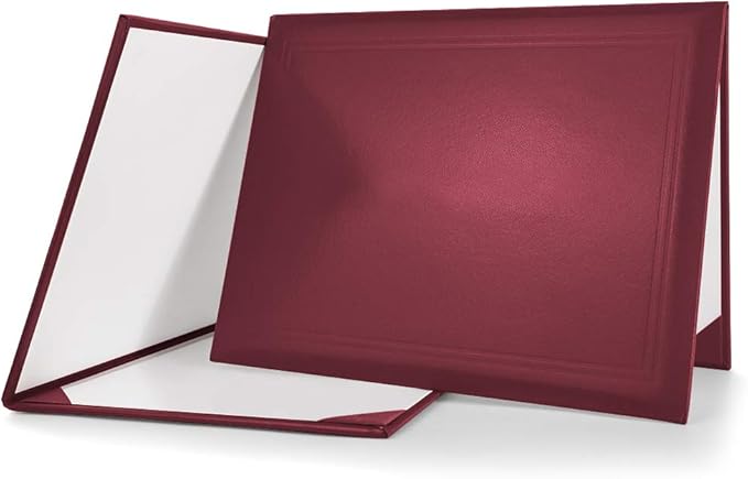 GraduationMall 8.5"x11" Smooth Padded Diploma Cover Certificate Holder Maroon by GraduationMall%C2%AE