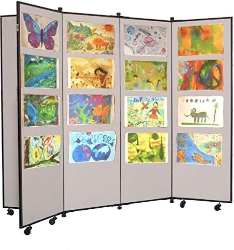 Screenflex Display Towers, Portable Wall Divider Boards for Art Show Partitio...