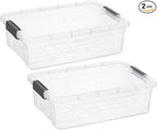 Superio Storage Bins with Lids, Stackable Totes, BPA Free, Odor Free, Organizer by Superio