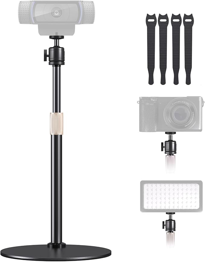 Upgraded Webcam Stand for Desk, Telescopic Webcam Tripod Mount by microphonebar