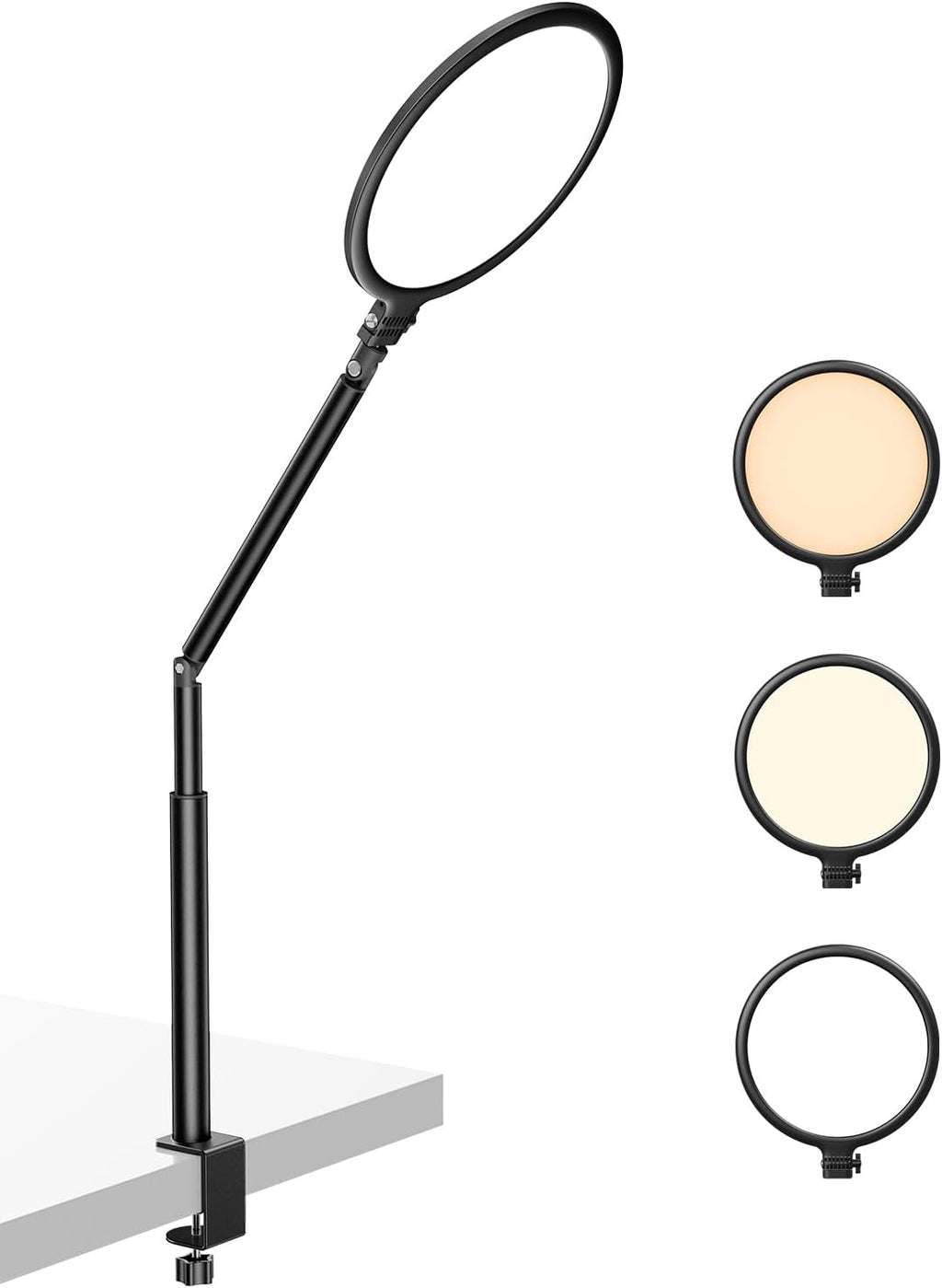 weilisi 10.2" desk ring light with stand, 360°, view 9