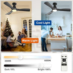 depuley 42-inch ceiling fans with lights: black 3, package contents