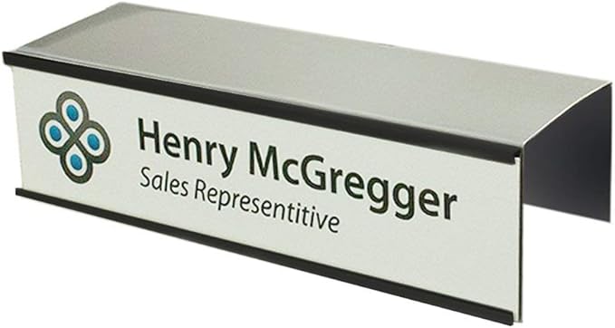 Over the Cube The Original Quality Aluminum, Changeable Cubicle Nameplate Holder by NapTags