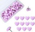 Aoxsie 28pcs Decorative Cute Push Pins Heart Purple Thumbtacks Thumb Tacks by Unknown