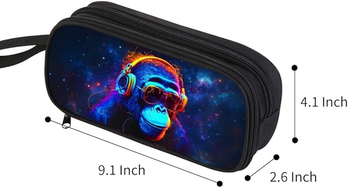 HiGaits Pencil Case for Boys, Durable Pen Box Gorilla - Image 2