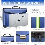 6500°F Large Capacity Upgraded Fireproof Money Bag with Lock,10 Layers of Heat Insulated Materials with Waterproof Zipper/Reflective Strip with Handle for Cash/Important Documents
