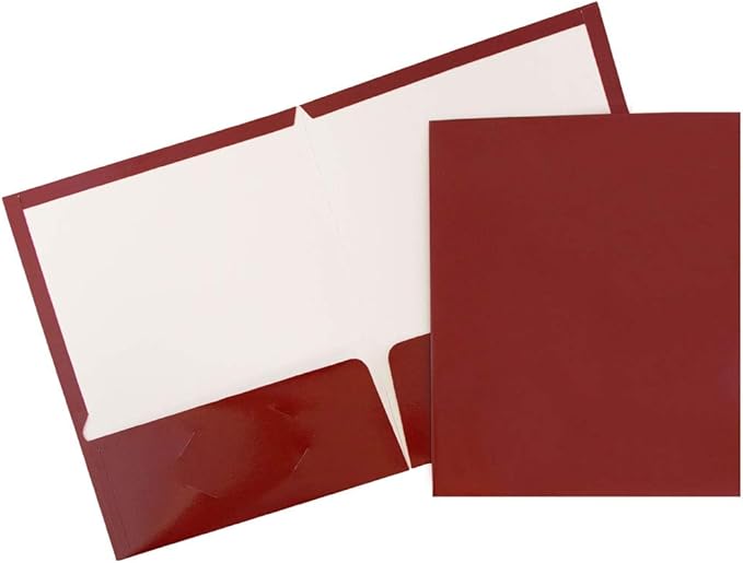 JAM PAPER Laminated Two Pocket Glossy School Folders by JAMPaper