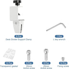 PATIKIL 6 Pcs 1/8" to 1/2" Adjustable Desk Divider Partition Clips, Aluminum - Image 3