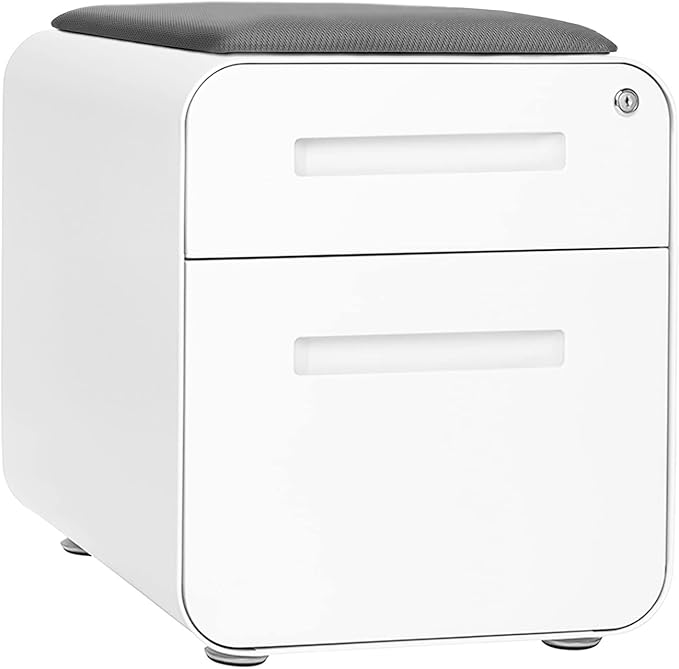 Laura Davidson Furniture STOCKPILE Mini Seated 2 Drawer Mobile File Cabinet - Image 5