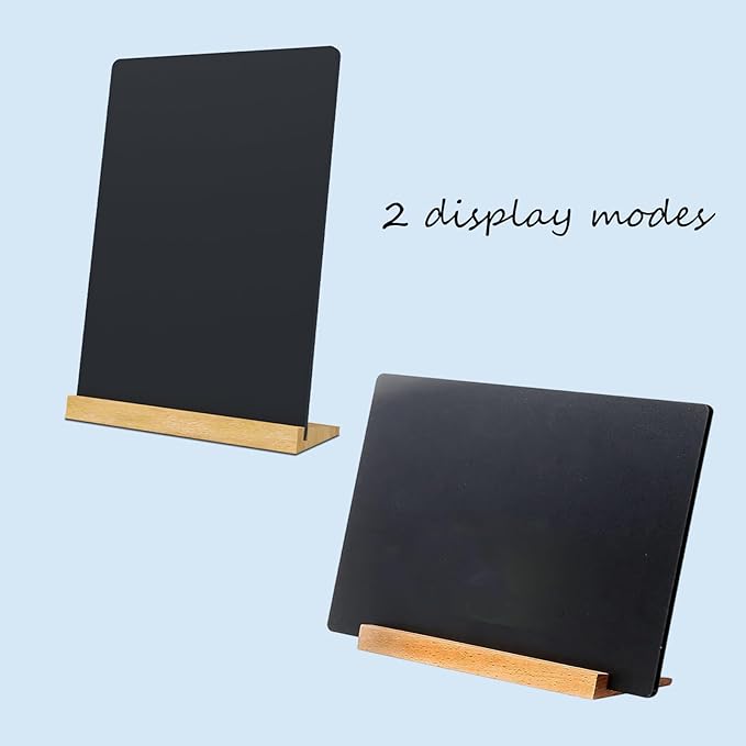 NEWNEWSHOW 2 Pack 8.7x12 Inch Tabletop Chalkboard - Image 6