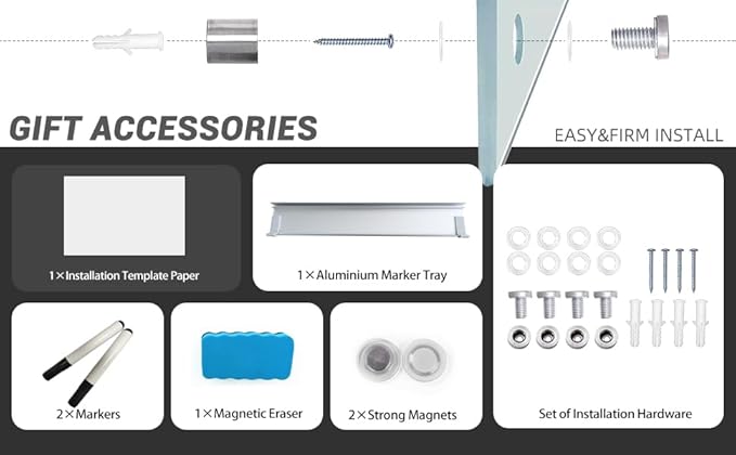 Gooderboard Glass Magnetic White Board – 72 x 48 Inches Dry Erase Frameless - Image 6