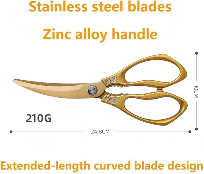 Large Ribbon Cutting Scissors, Heavy duty gold stainless steel scissors - Image 4