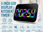 Kitchen Timer（1.5" Number）with Voice Reminder, 10 RGB Color Changing Digital - Image 6